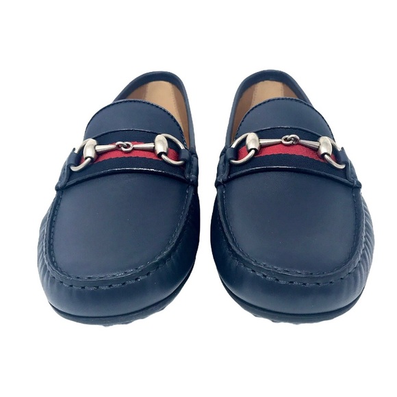 Brand New Gucci Men’s Leather Driver With Web - Picture 5 of 9